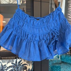 Etiquette blue mini skort skirt S